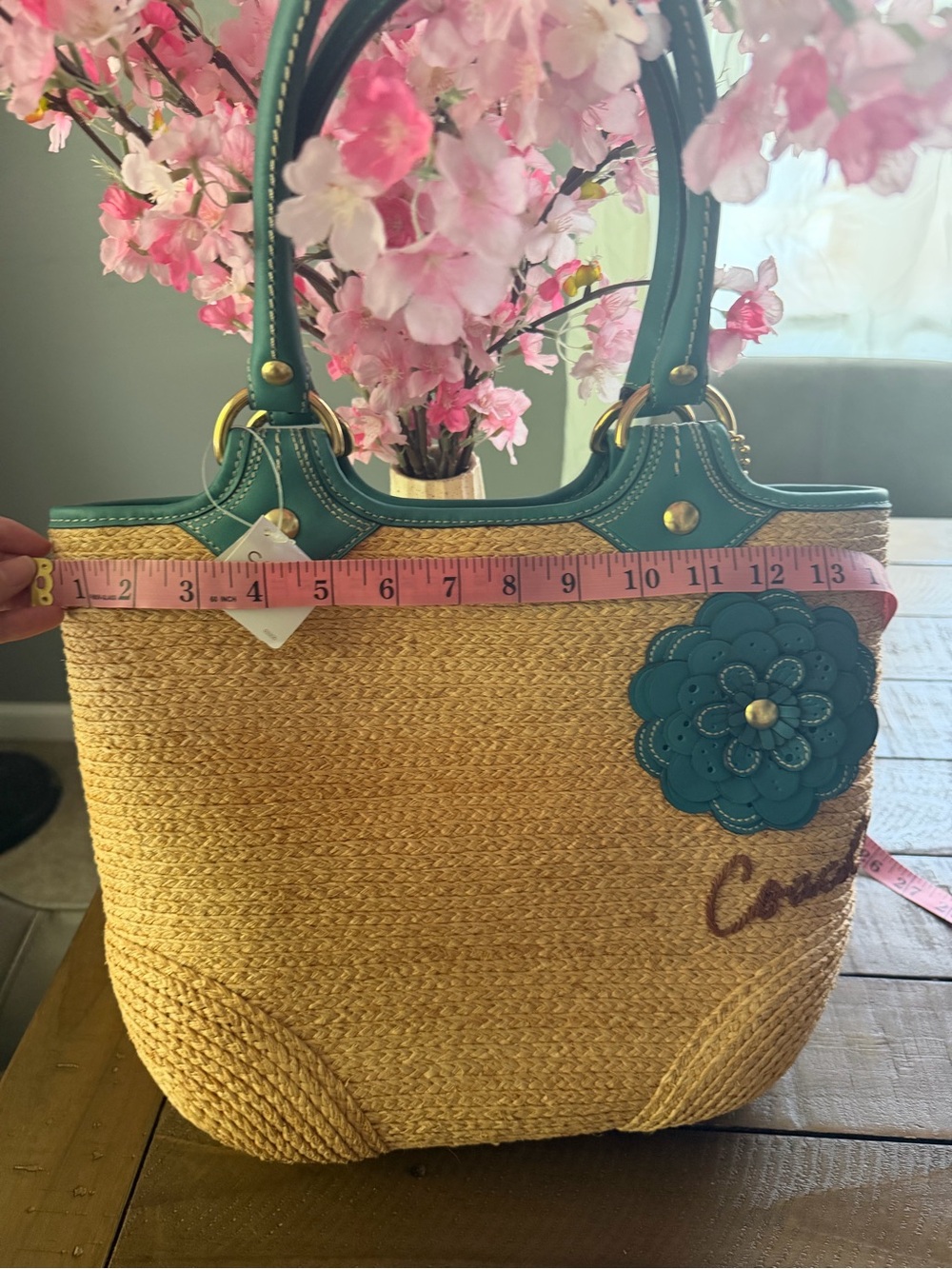 COACH Straw Tote Bag - Picture 6 of 6